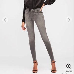 7FAM Gwenevere Skinny Jeans in Grey, Size 26